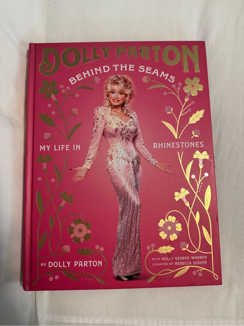 Dolly Parton "Behind the Seams" Hardcover Book - Pink & Gold